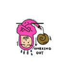 QQ PINK SNAILS（個別スタンプ：8）