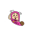 QQ PINK SNAILS（個別スタンプ：17）