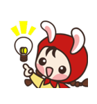 redhood bunny（個別スタンプ：4）