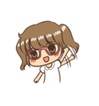 Twin Glasses Girl（個別スタンプ：8）