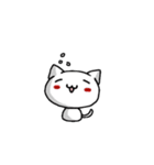 The white cat and powder（個別スタンプ：4）