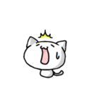 The white cat and powder（個別スタンプ：10）