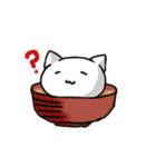 The white cat and powder（個別スタンプ：11）