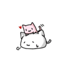 The white cat and powder（個別スタンプ：13）