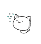 The white cat and powder（個別スタンプ：21）