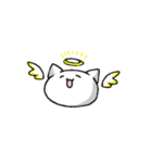 The white cat and powder（個別スタンプ：22）