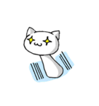 The white cat and powder（個別スタンプ：24）