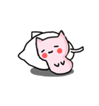 The white cat and powder（個別スタンプ：36）