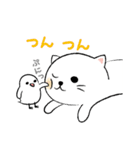 白ねこさんと文鳥さん（個別スタンプ：8）