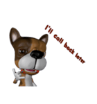 3D animal Faithful dog（個別スタンプ：3）