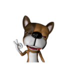 3D animal Faithful dog（個別スタンプ：4）