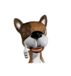 3D animal Faithful dog（個別スタンプ：5）