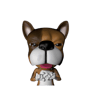 3D animal Faithful dog（個別スタンプ：7）