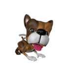 3D animal Faithful dog（個別スタンプ：12）