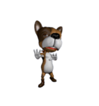 3D animal Faithful dog（個別スタンプ：18）