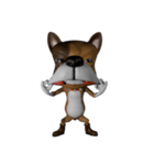 3D animal Faithful dog（個別スタンプ：21）