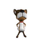 3D animal Faithful dog（個別スタンプ：22）