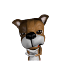 3D animal Faithful dog（個別スタンプ：25）