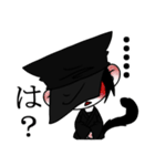 黒子にゃんこ（個別スタンプ：23）