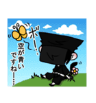 黒子にゃんこ（個別スタンプ：34）