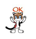 キャット＆ベビーラビット（個別スタンプ：1）