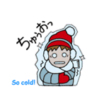 Hangul-Japanese Sticker " Red cap boy "（個別スタンプ：32）