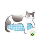 白黒猫にゃん（個別スタンプ：34）