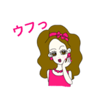 ピンクなモテ女（個別スタンプ：9）