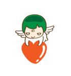 green angel and friend（個別スタンプ：21）