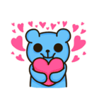 Lovely Blue Bear（個別スタンプ：17）