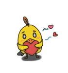 Chubby Quill Chicken and his friend（個別スタンプ：25）