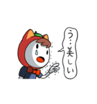 お絵描き猫人間（個別スタンプ：13）