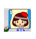 恥ずかしがり屋の絵描きちゃん（個別スタンプ：37）