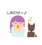 女の子と犬（個別スタンプ：11）