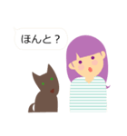 女の子と犬（個別スタンプ：14）