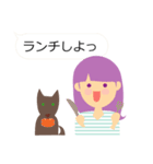 女の子と犬（個別スタンプ：18）