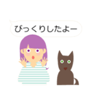 女の子と犬（個別スタンプ：27）