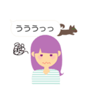 女の子と犬（個別スタンプ：34）