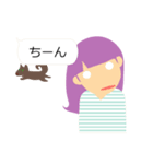 女の子と犬（個別スタンプ：35）