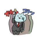 微笑みをたたえたねこ（個別スタンプ：38）