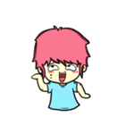 Pink Hair（個別スタンプ：9）