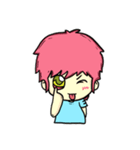 Pink Hair（個別スタンプ：18）