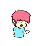 Pink Hair（個別スタンプ：38）