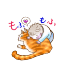 赤ちゃんと猫（個別スタンプ：32）