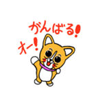 スマイル！コーギー犬とウサギさん。（個別スタンプ：4）