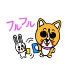 スマイル！コーギー犬とウサギさん。（個別スタンプ：5）