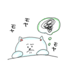 眉毛ねこスタンプ。（個別スタンプ：10）