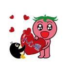 Fan Fan(Lovely tomato)（個別スタンプ：4）