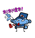 Blue man of hand-drawn lines style 2（個別スタンプ：1）