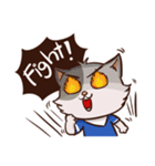 Blue funny cat（個別スタンプ：12）